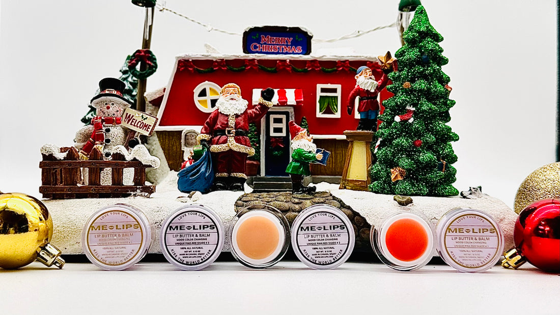 Embrace the Magic of the Season with Me-Lips' 4-in-1 Unique Pink Red Shade Mood Color Changing Lip Butter Balm🎄✨🎁💄